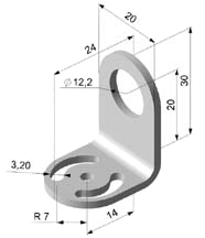 Montagewinkel fr den Sensor vom Temperaturmesser PCE-IR10