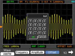 FM-Modulation im Oszilloskop PCE-DSO8060