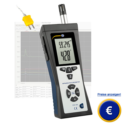 Hier finden Sie weitere Informationen zum Psychrometer PCE-320