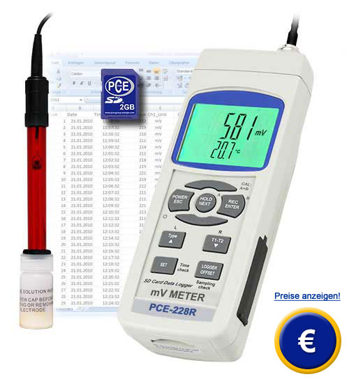 Das Redox-Messgert PCE-228-R inkl. Redox-Elektrode OPR-14