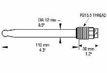 Prinzipskizze der ph-Elektroden vom Typ HI 1110T
