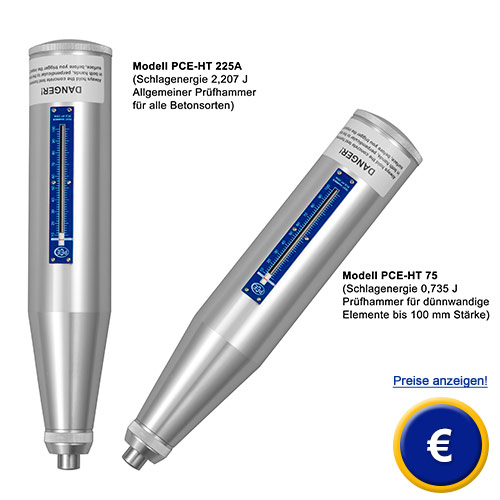 Hier weitere Informationen zum Betonprfhammer PCE-HT-225A