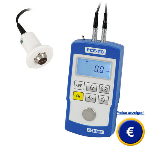Hier finden Sie weitere Infiormationen zum Glasdickenmessgert PCE-TG 110