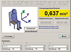 Hand-Arm-Ganzkörper-Messung mit PC-Software