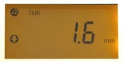 Display vom Materialdickenpr�fer mit Hintergrundbeleuchtung und gro�en Ziffern