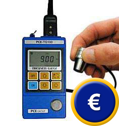 Das Materialdickenpr�fger�t PCE-TG130 zur Messung von Metal, Glas und Kunststoffen