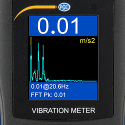 Schwingungsanzeige beim Vibrationsmesser PCE-VM 22