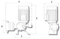 Abmae der Diaphragma Pumpe Dostec Serie