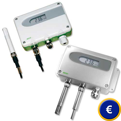 Feuchte- und Temperatur-Messumformer EE 22 mit austauschbaren Fühlern