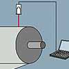 Laser-Distanz-Messgert: Messung der Rollendicken