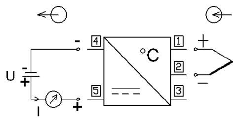 Thermoelement-Wandler Anschlussskizze