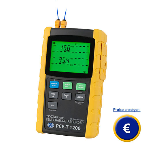 12-Kanal Temperaturdatenlogger PCE-T 1200