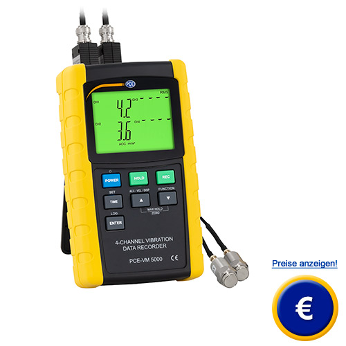 4-Kanal-Vibrationsdatenlogger PCE-VM 5000