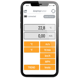 App vom Bluetooth Anemometer