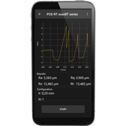 App Anbindung mit dem Bluetooth-Rauigkeitsmessgert PCE-RT xxxxBT Serie