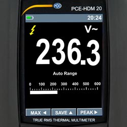 Display vom Digitalmultimeter