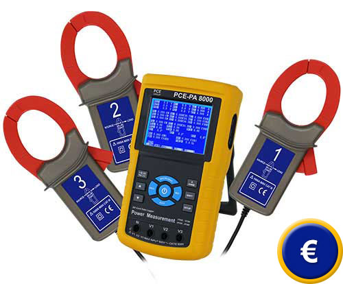 Zangen und Handgert des Energiemonitors PCE-PA 8000