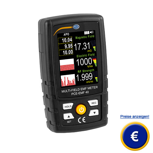 Hier finden Sie weitere Informationen zum EMF-Tester PCE-EMF 40