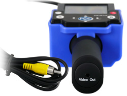 Die Linse mit der LED-Beleuchtung vom Videoendoskop PCE-VE 310.