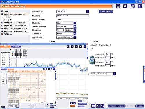 Optional erhltliche Software zum Funkdatenlogger