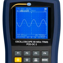 Display des des Hand-Oszilloskop-Multimeter PCE-OC 2