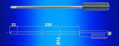 Hochtemperatur Feuchte- und Temperaturfühler zum Luftfeuchte - Messgerät mit Bluetooth-Funktion