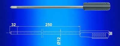 Hochtemperatur Feuchte- und Temperaturfhler zum Luftfeuchte - Messgert mit Bluetooth-Funktion