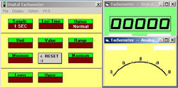 Übersichtsbild der Software vom Handtacho.