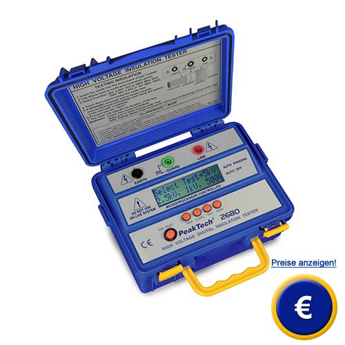 Hier finden Sie weitere Informationen zum Hochspannungs-Isolationsmessgert PeakTech PKT-2680