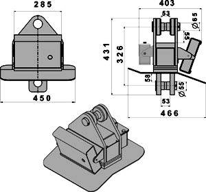 Industrie Kranwaage: Abmessungen.