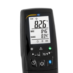 Displayansicht beim Infrarot Thermometer PCE-IR 90