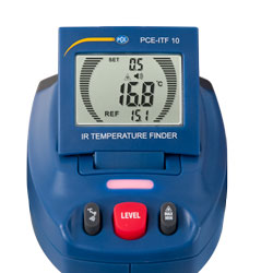 Das Infrarotthermometer gibt eine optische Warnung.