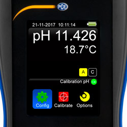 Display des ISFET-ph-Meter PCE-ISFET Serie