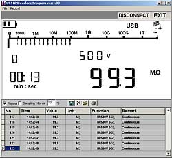 Software zum Isolationstestgert PCE-UT 512