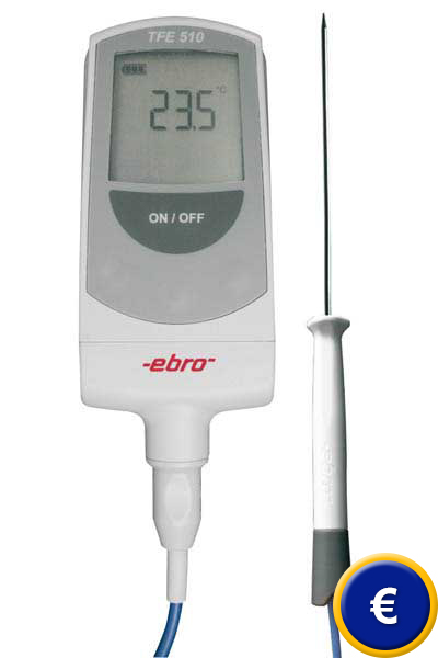 Das Kernthermometer TFE 510 mit dem optional erhltlichen Fhler