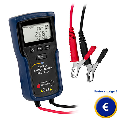 Hier finden Sie weitere Informationen zum KFZ-Batterietester PCE-CBA 20