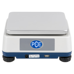 Rückansicht der Kleinwaage der PCE-BSH Serie mit USB Schnittstelle