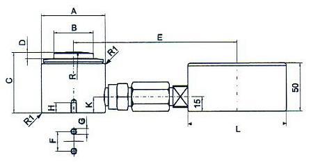 Dimensionszeichnung Kraftmesser 833