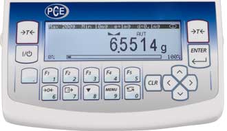 Display der Laborwaage PCE-AB 200