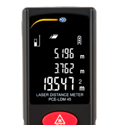 Display vom Laser Distanzmessgert PCE-LDM 45