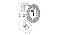 Mechanische Kranwaage mit Ring und Haken (Form 1) 