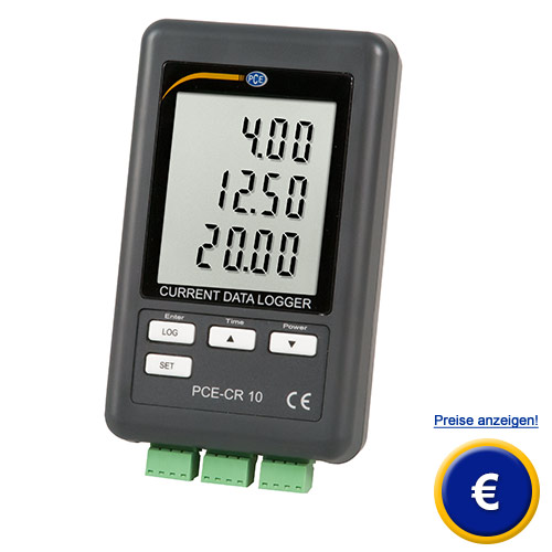 Hier kommen SIe zum Messwertspeicher fr Einheitssignale PCE-VR 10 PCE-CR 10