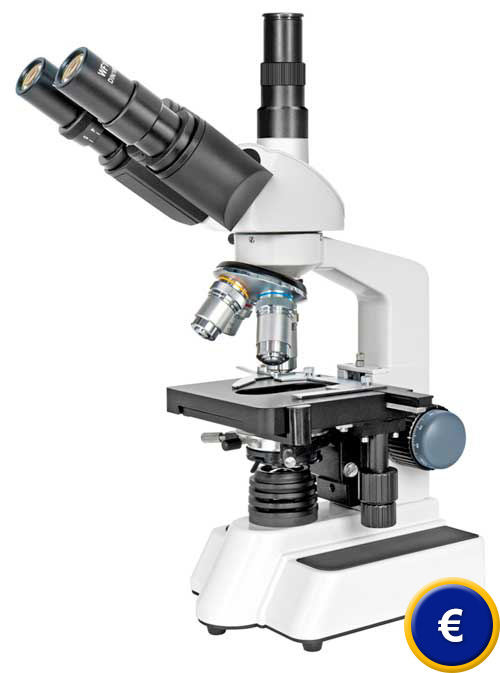 Trinokulares Mikroskop mit bis zu 1000-facher Vergrößerung