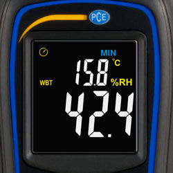 Das Display vom Mini-Hygro-Thermometer klar weiter.