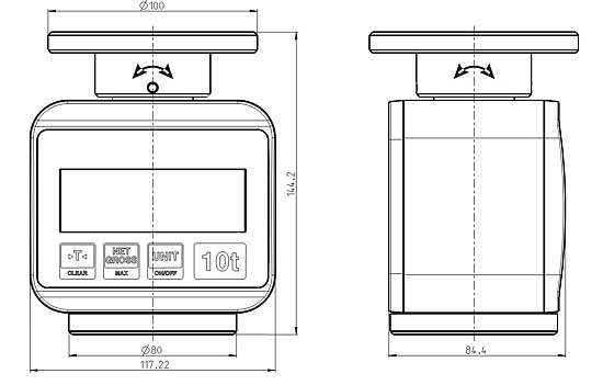 Technische Zeichnung der Mobile Lastecken MEF-L
