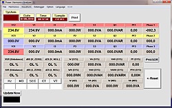 Softwarebeispiel 2 des Netzstranalysotor PCE-830