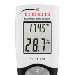 Display vom Ölqualitäts Messgerät PCE-FOT 10.