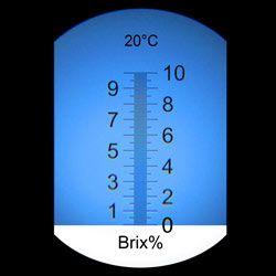 Skala vom PCE-010-LED der LED-Refraktometer Reihe