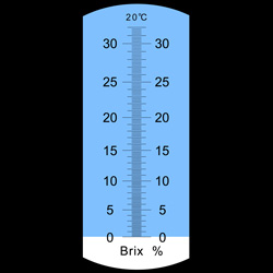 Skala vom PCE-032-LED der LED-Refraktometer Reihe