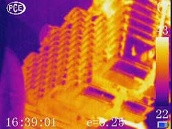 Thermografiebild der Wrmebildkamera von Khlrippen